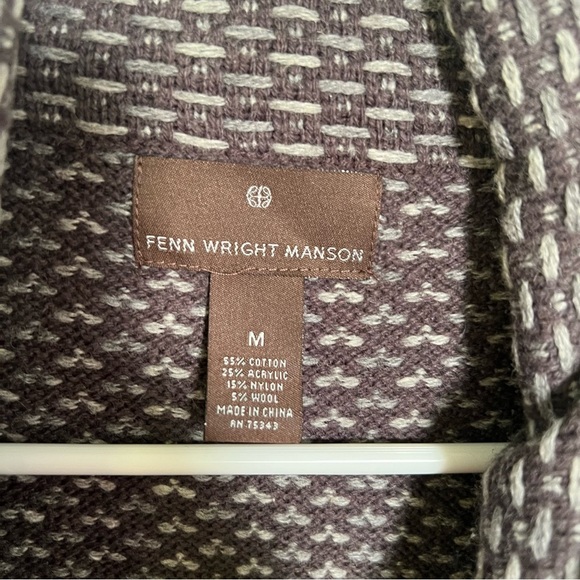 Fenn Wright Manson Cardigan Gray Dots Snap Up M - Picture 10 of 10